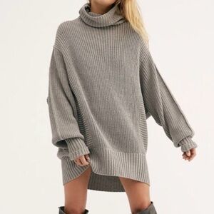 Free People Charcoal Turtleneck Sweater
